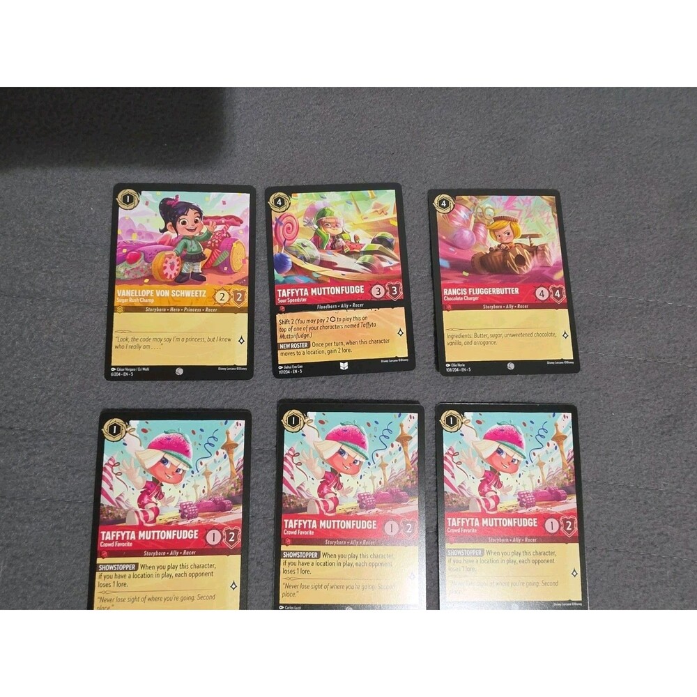 Disney Lorcana Shimmering Skies 6 Card Lot (Lot 4)